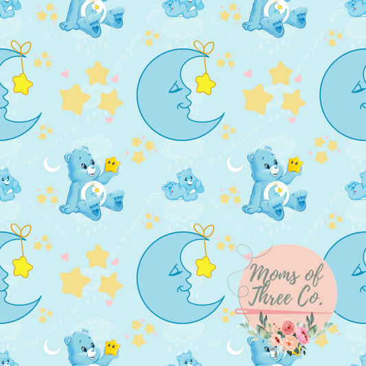 Sleepy bear seamless pattern